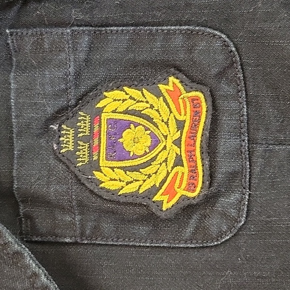 Ralph Lauren 100% cotton denim navy blazer w/crest girl's 14 prep school uniform - Picture 2 of 7